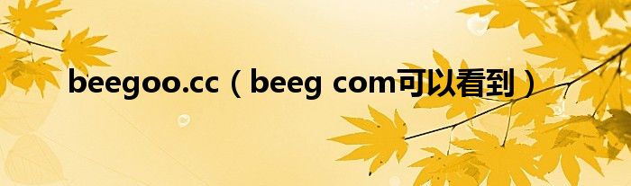 beegoo.cc（beeg com可以看到）