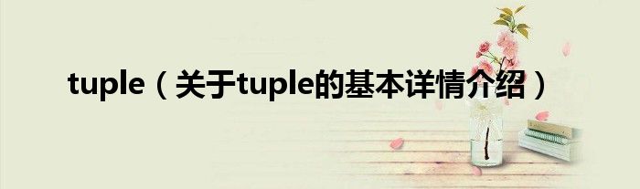 tuple（关于tuple的基本详情介绍）