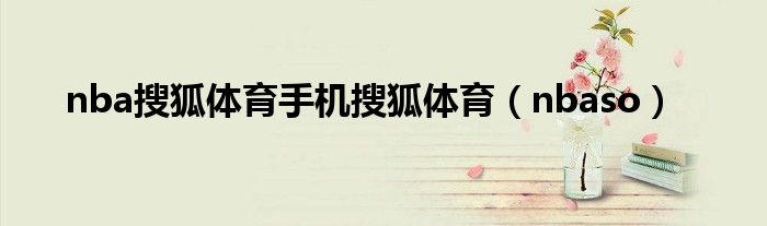 nba搜狐体育手机搜狐体育（nbaso）