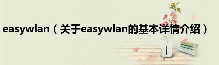 easywlan（关于easywlan的基本详情介绍）