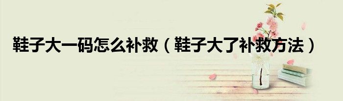 鞋子大一码怎么补救（鞋子大了补救方法）
