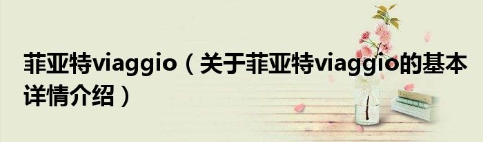 菲亚特viaggio（关于菲亚特viaggio的基本详情介绍）