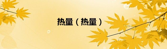 热量（热量）