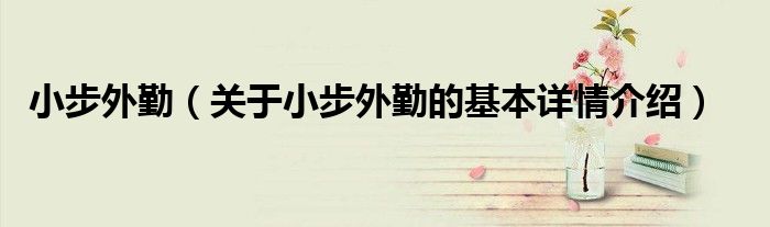 小步外勤（关于小步外勤的基本详情介绍）