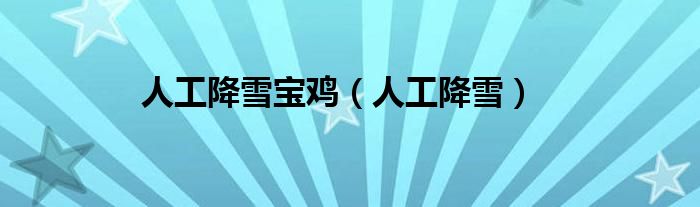 人工降雪宝鸡（人工降雪）