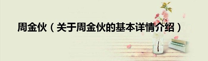 周金伙（关于周金伙的基本详情介绍）