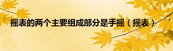 摇表的两个主要组成部分是手摇（摇表）