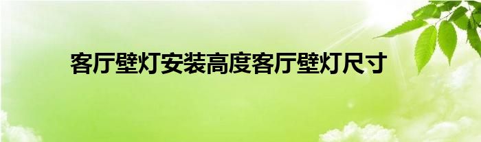 客厅壁灯安装高度客厅壁灯尺寸