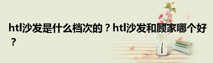 htl沙发是什么档次的？htl沙发和顾家哪个好？