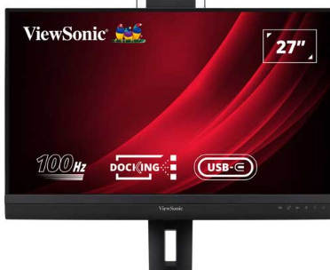 ViewSonic VG2757V 2K显示器带网络摄像头USB集线器和菊花链