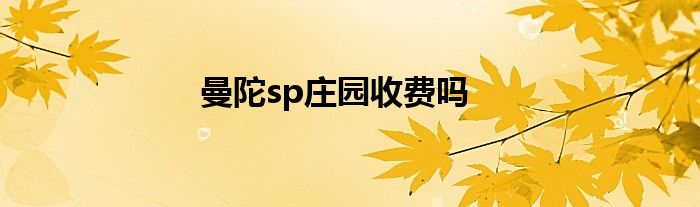 曼陀sp庄园收费吗