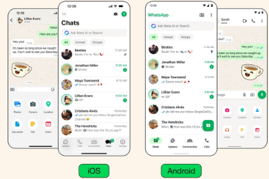 WhatsApp改进了界面新的颜色图标和更好的深色模式