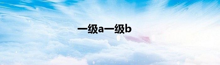 一级a一级b