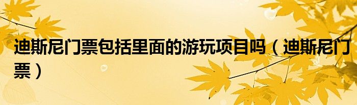 迪斯尼门票包括里面的游玩项目吗（迪斯尼门票）