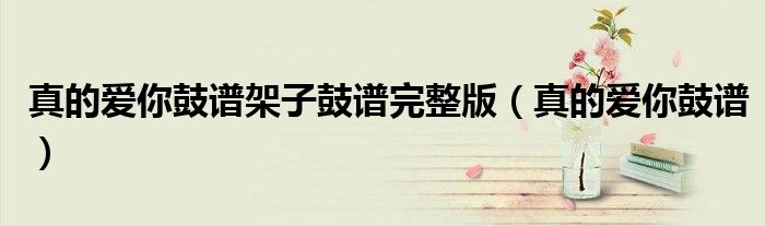 真的爱你鼓谱架子鼓谱完整版（真的爱你鼓谱）