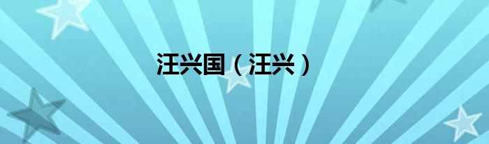 汪兴国（汪兴）