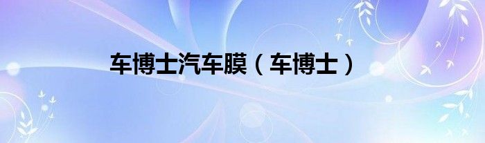 车博士汽车膜（车博士）