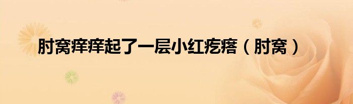 肘窝痒痒起了一层小红疙瘩（肘窝）