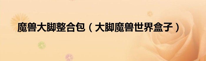 魔兽大脚整合包（大脚魔兽世界盒子）