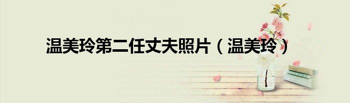 温美玲第二任丈夫照片（温美玲）
