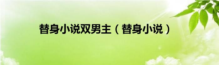 替身小说双男主（替身小说）