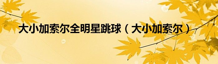 大小加索尔全明星跳球（大小加索尔）
