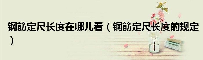 钢筋定尺长度在哪儿看（钢筋定尺长度的规定）