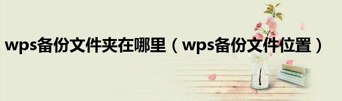 wps备份文件夹在哪里（wps备份文件位置）