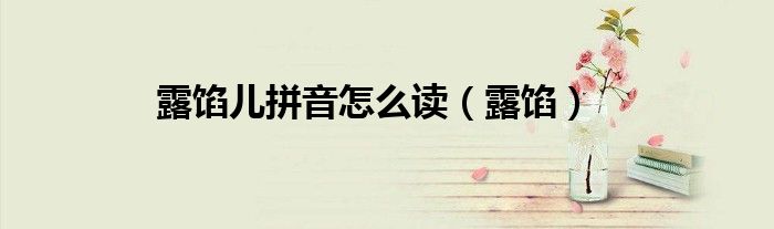 露馅儿拼音怎么读（露馅）