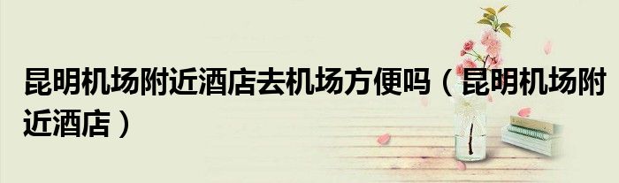 昆明机场附近酒店去机场方便吗（昆明机场附近酒店）
