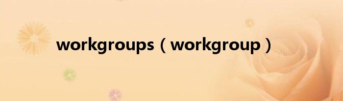 workgroups（workgroup）