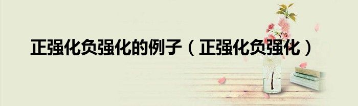 正强化负强化的例子（正强化负强化）