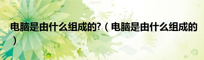 电脑是由什么组成的?（电脑是由什么组成的）