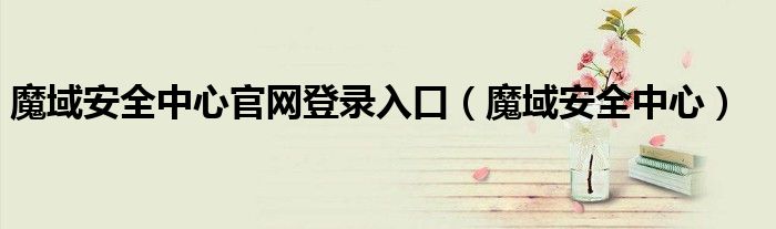 魔域安全中心官网登录入口（魔域安全中心）