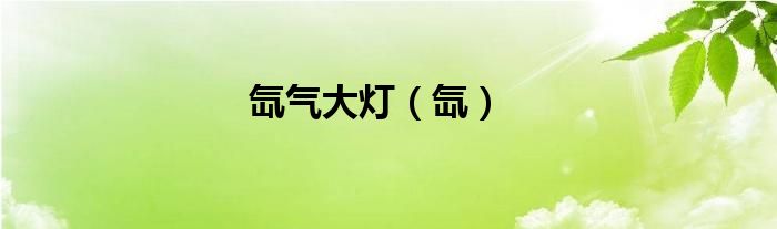氙气大灯（氙）
