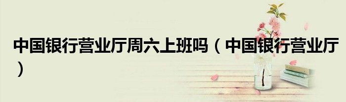 中国银行营业厅周六上班吗（中国银行营业厅）