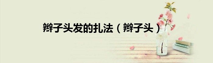 辫子头发的扎法（辫子头）