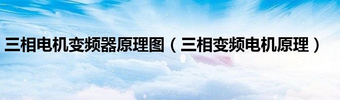 三相电机变频器原理图（三相变频电机原理）