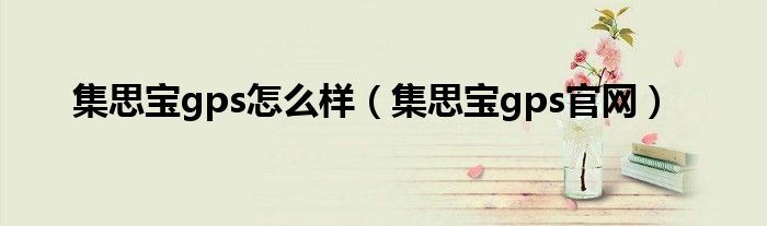 集思宝gps怎么样（集思宝gps官网）