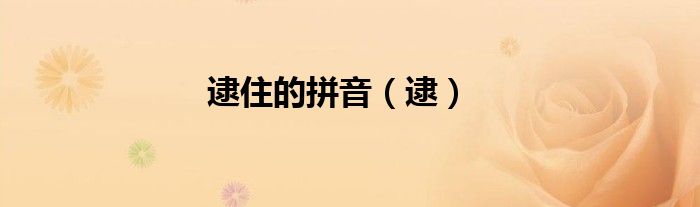逮住的拼音（逮）