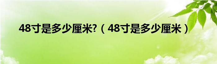 48寸是多少厘米?（48寸是多少厘米）