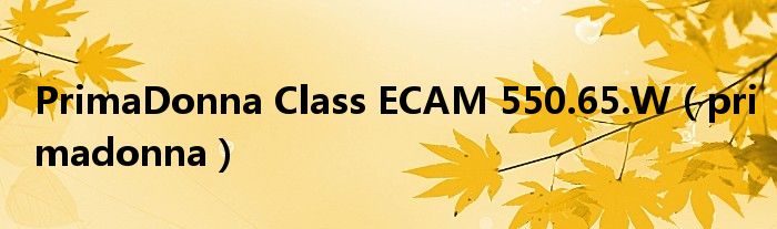 PrimaDonna Class ECAM 550.65.W（primadonna）