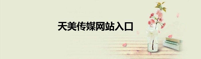 天美传媒网站入口