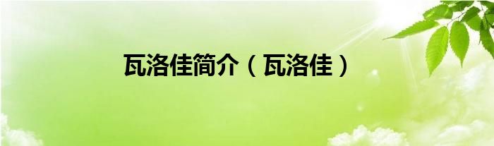 瓦洛佳简介（瓦洛佳）
