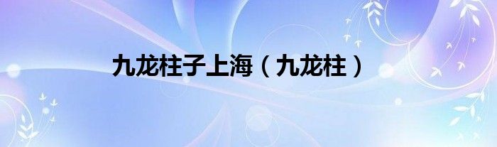 九龙柱子上海（九龙柱）