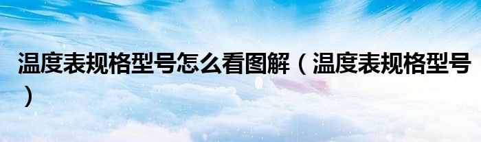 温度表规格型号怎么看图解（温度表规格型号）