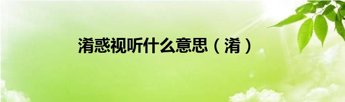淆惑视听什么意思（淆）