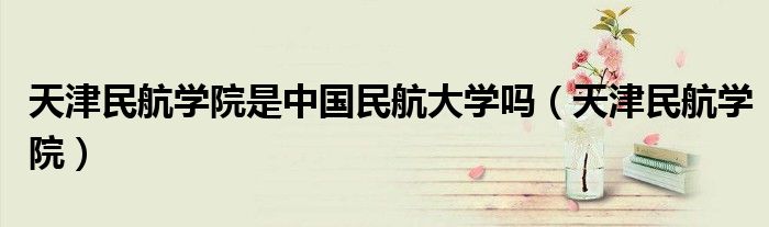 天津民航学院是中国民航大学吗（天津民航学院）