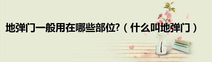 地弹门一般用在哪些部位?（什么叫地弹门）