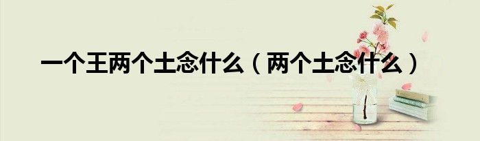 一个王两个土念什么（两个土念什么）
